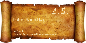 Lehr Sarolta névjegykártya